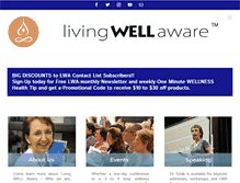 Tablet Screenshot of livingwellaware.com